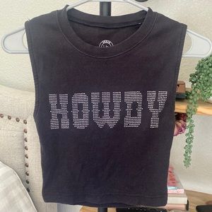 Urban outfitters HOWDY crop shirt tank medium m